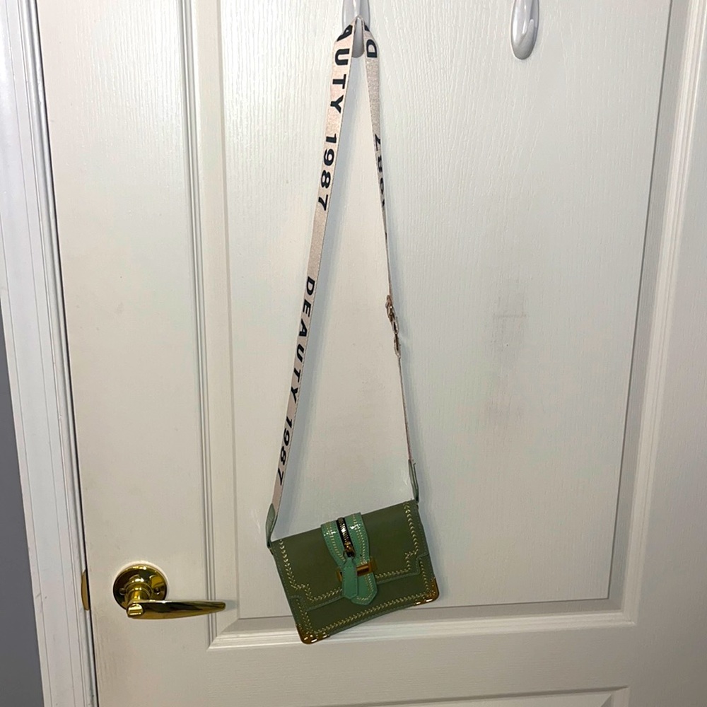 Green crossbody purse
